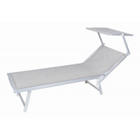 Lettino Rimini grigio melange 186x61x39 cm Biacchi Ettore