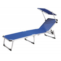 Lettino Viareggio blu 187x60x30 Biacchi Ettore