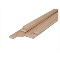 Listelli piallati in faggio 5 x 15 x 1000 mm