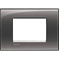 bticino livinglight  placca 3 posti  fumo di londra