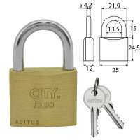 Lucchetto in Ottone Blinky - 25 mm
