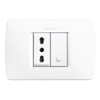 Bticino  kit con deviatore e presa bipasso premontato completo bianco