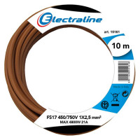 Matassa cavo Fs17 1x2,5mm²  mt 10 brown