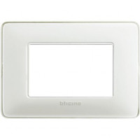 Placca Bticino Matix 3 moduli Ghiaccio 