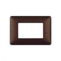 matix placca 3 posti marrone caffe