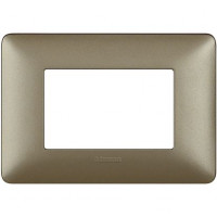 Bticino matix placca 3 moduli titanium 