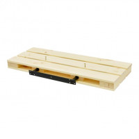 Mensola in legno naturale a forma di pallet Kimono 60X23,5 cm 