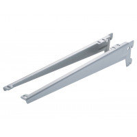 Reggimensole a 2 ganci angolate alluminio opaco 38 cm 