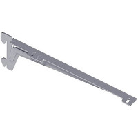 Reggimensole a 2 ganci angolate alluminio opaco 18 cm 