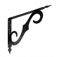 reggimensola bracket - verniciata  nera lucida mm 250x200 s.mm 2,2