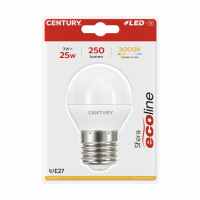 Lampadina Mini Globo LED 3W 25W E27 3000K