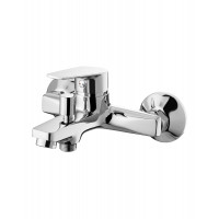 Rubinetto vasca cromato con leva in metallo serie Eureka 16cm 