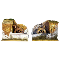 Mulino ad Acqua con Pompa per Presepe 20 x 14 x 16 cm