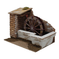 MULINO AD ACQUA CON POMPA 20X14X18 CM PER PRESEPE 