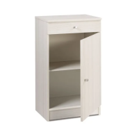 mobile multiuso con anta e cassetto bianco/olmo l45x040x85h cm