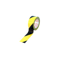 Vigor nastro segnaletico adesivo giallo-nero 132mt h.mm. 75