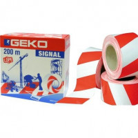 Geko nastro segnaletico da recinsione in pvc bianco rosso 200mt
