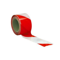 NASTRO SEGNALETICO ROTOLI  200 mt H 70 mm Bianco/rosso 