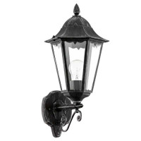 Navedo Applique da Esterno Classico Nero-Argento 60W Eglo