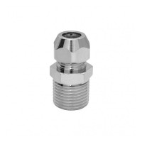 NIPPLE RAME CROMATO  1/2"X10 MM  COMPLETA PER CANNUCCE