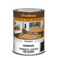 nitrolux vernice di finitura brillante per legno flacone da 500 ml Veleca 