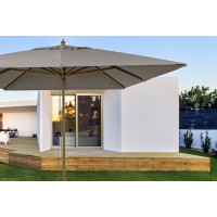 OMBRELLONE  ALLUMINIO MT2X3 GRIGIO TORTORA