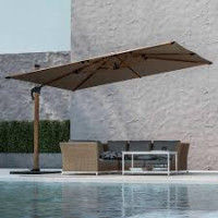 OMBRELLONE TRAMEX BRACCIO 3X3 TORTORA ALLUMINIO FINITURA LEGNO