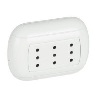 OVAL PRESA TRIPLEX 2P+T 10A BIANCA