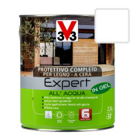 V33 Impregnante Cera Acqua Expert Bianco flacone da 2,5 lt 