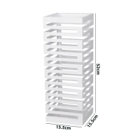 Portaombrelli kay quadrato in metallo h.52cm bianco