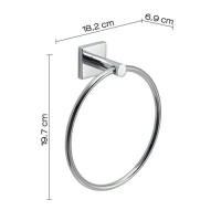 Fuji portasalviette ad anello cromato
