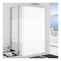 Parete fissa 67-69 cm vetro serigrafato kubo Idro bric 