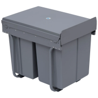 PATTUMIERA QUADRATA TRIPLA GRIGIA  DA LT34