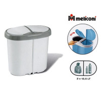 Meliconi Pattumiera Differenziata 2 Scompartimenti 25 lt 