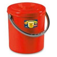 Pattumiera Eureka rossa con coperchio litri 20 Machieraldo Gustavo