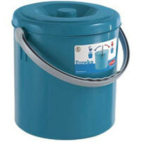 Pattumiera Eureka blu ottanio con coperchio litri 15 Machieraldo Gustavo