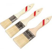 NESPOLI PENNELLI PIATTI MANICO IN LEGNO SET DA 3 PZ SETOLA 30-40-50 MM 