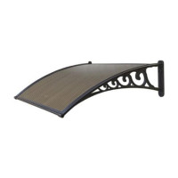 VERDELOOK Pensilina modulabile policarbonato fume trasparente 100x60 cm 