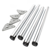 Piedini, set da 4, ø 6   70 cm, cromato 