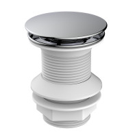 Piletta click-clack senza troppo pieno cromato 1-1/4"