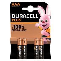 PILE DURACELL AAA PLUS MN2400  CONFEZIONE DA 4 PZ 