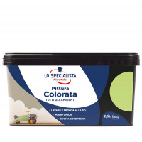  Lo specialista Pittura colorata per interni verde lime   flacone da  2,5 lt
