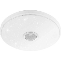 plafoniera LED Milazzo EGLO con cristallo, musica e casse Bluetooth 