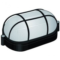 Plafoniere in Alluminio Blinky Ovo Ovale Nera - 60 Watt