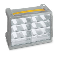 Terry POKER 8 - Cassettiera portaminuterie in plastica  grigio  27X15X19 cm 