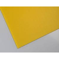 Lastra alveolare plastonda giallo 500 mm x 1500 mm x 2,5 mm