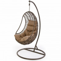 Poltrona pensile in rattan sintetico H. 186 cm Biacchi Ettore