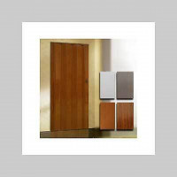 Porta soffietto in pvc con serratura noce 214x82 cm Sangiorgio