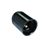 Electraline portalampada attacco e27 liscio colore nero 