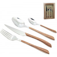 Set posate Bois color legno 24 pezzi Dimo